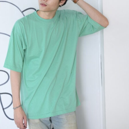 Men model with Oversized Aqua T-shirt.
